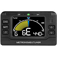 WEGROWER - Afinador y metrónomo digital para guitarras- violines- bajos- ukeleles- saxofones y clarinetes
